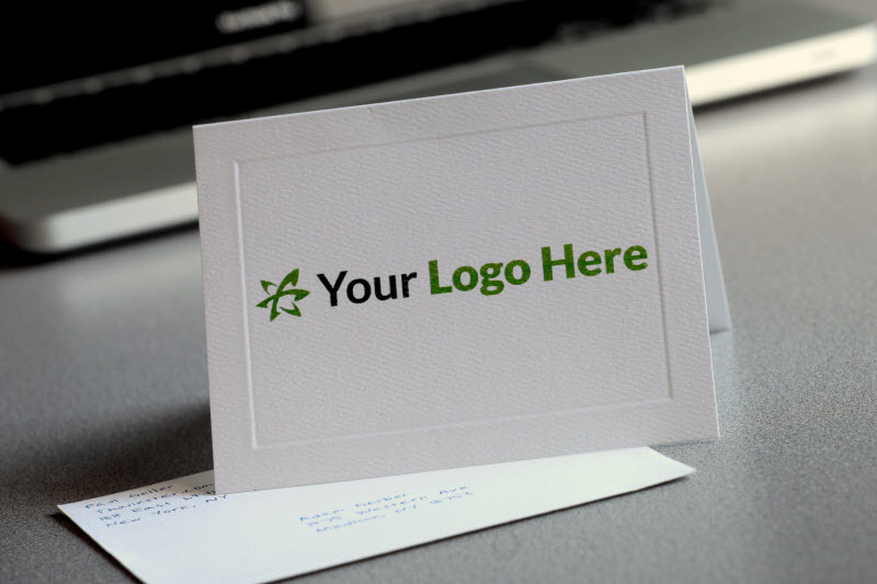 Customize your Thankster card cover with your logo